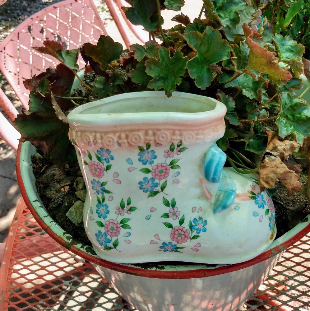 Vintage Inarco Japan Baby Shoe Planter